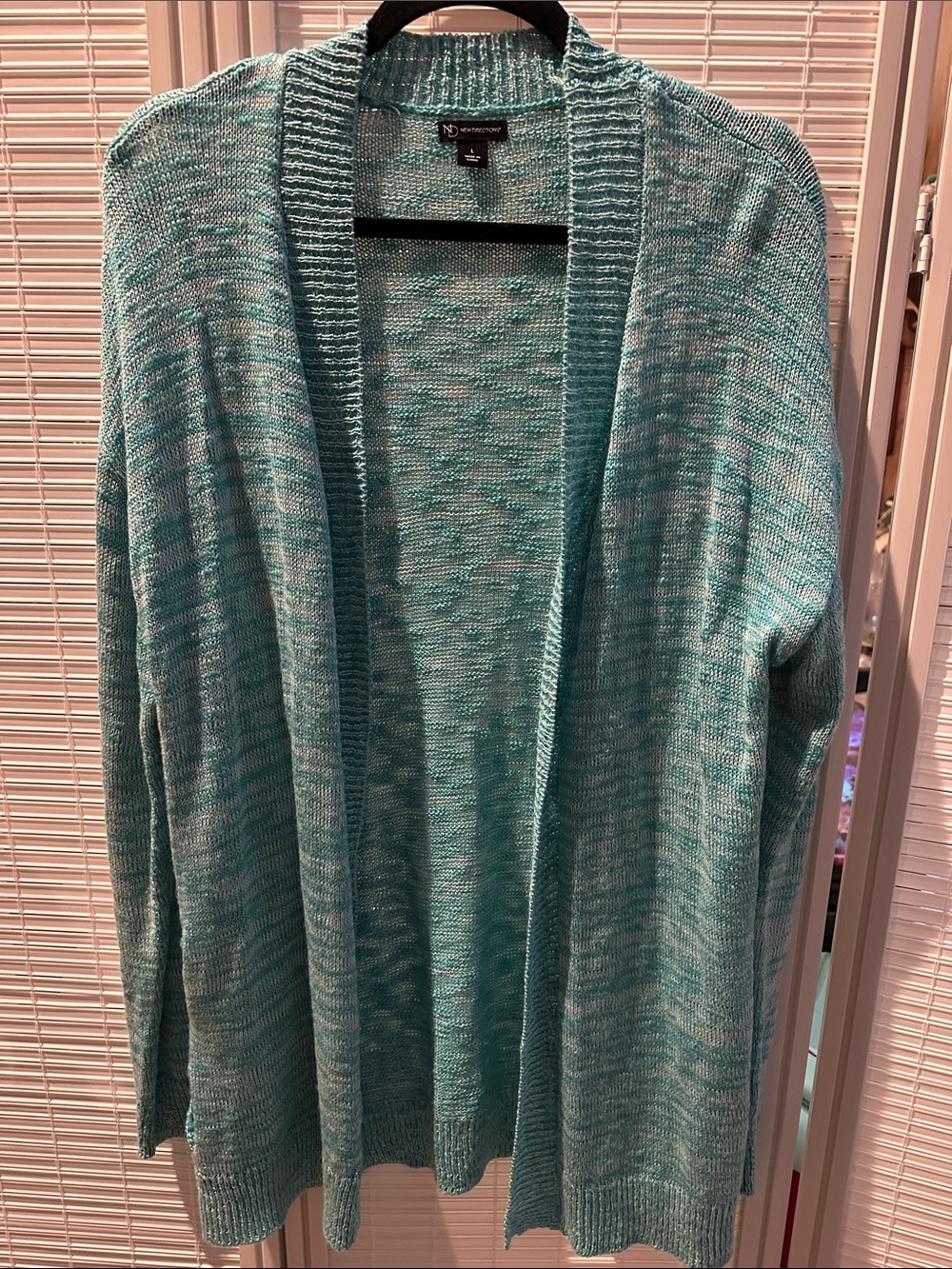 croft & barrow Teal Marled Open-Front Women's Cardigan